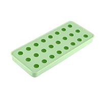 Food Grade Silicone Sphere Mold with Lid 24 Cavities for Ice Balls Mooncake Filling DIY Soap Making Bubble Tray Round Shape one size žalia