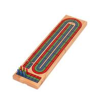 1 rinkinys medinė Cribbage stalo žaidimo su kortomis ir kaiščiais interaktyvus