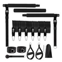 Homes Gym Workout Equipment Pilates Bar Kits with Resistance Band Strength Weights Equipment for Body Fitness juoda