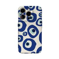Blue Eye Dot Phone Case for IPhone 16 15 14 13 12 11 X XS XR XSMAX 7 8 Pro Max Plus Double-layer Back Cover IPHONEXSMAX white