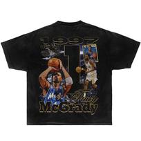 1997 T-Mac Magic Tracy McGrady Boxy Vintage Basketball Shirts Streetwear Y2K XL black
