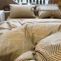 Muji-Style Geometric Mystery Single 3-Piece Cotton Bedding Set