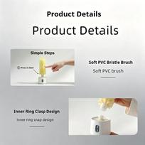 Electric Cup Scrubber Glass Cleaner Lazy Bottle Brush Sink Kitchen Cleaning Tools one size
