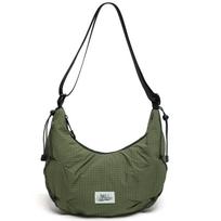 Large Capacity Crossbody Bag, Lightweight Dumpling Bag, Trendy Sporty Shoulder Bag žalia