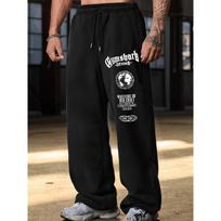 Sweatpants High Street Pants Men Harajuku Y2K Oversized Sport Winter Fall Super Handsome Men's Straight Leg Pants S