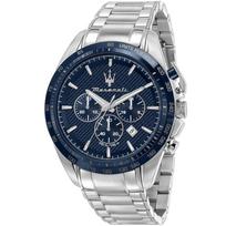 Maserati R8873612043 Traguardo Chronograph Mėlynas Ciferblatas Vyriškas Laikrodis 45mm sidabras