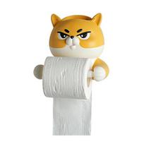 Paper Towel Holder, with Top Phone Holder Cartoon Design, Waterproof Moisture-Proof Wall Mounted Bathroom Accessory Dog