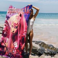 Lady Gaga Born This Way Bath Towel Microfiber Soft Water Absorbing Breathable For Girl Kids Decorative Cartoon Beach Towel Cotton 30x30cm pink