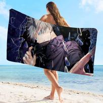 Anime Jujutsu Kaisen Gojo Satoru Towel Microfiber Beach Towel Absorbent Quick dry Soft Yoga Swimming Resort Mountain Climbing Cotton 30x30cm