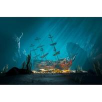 Underwater Dream Coral Reef Theme Banner Photography Background, Birthday Party Adult and Child Portrait Photography Background Vinyl 75X50cm