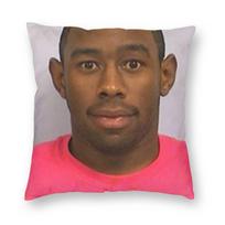 Tyler, The Creator Mugshot Square Pillowcase Polyester Linen Velvet Printed Zip Decor Pillow Case Sofa Seater Cushion Case Peach skin 18*18(CM)-1Pcs