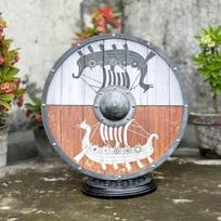 Legendary Norse Viking Longship Model  Handcrafted Wooden Replica Authentic Scandinavian Maritime Decor  Collectible white