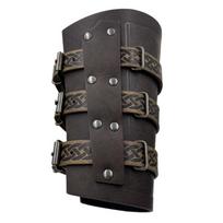1pair Leather Gauntlet Wristband Vintage Mens Armguards Hammers Wide Wristband for Knights and Renaissances Participants ruda