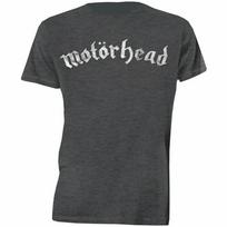 Motorhead T Shirt Distressed logo Official Mens Grey Tee Lemmy Classic Rock NEW L