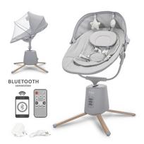 Elektrinis kūdikio supamasis gultukas Lorelli Storky pilkas su „Bluetooth“ ir nuotolinio valdymo pultu