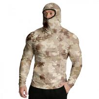 Mens Camouflage Hooded Lightweight Breathable Loose Outdoor Sun Protection Fishing Jacket M