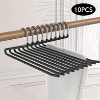 10pcs Z-Shaped Trouser Rack Goose Type Pants Rack Multi-function Pants Jeans Storage for Household Products Clothes Rack Hanger