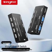 2-Port HDMI VGA KVM Switch for Dual Computers