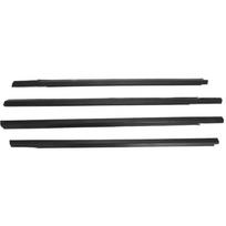 4 vnt. chromuotos arba juodos lango stiklo gumos Peugeot 301 2013-2017 m. 9805767980 apsauginė juosta Citroen Elysee 2014-2016 m. 4 pcs black 301