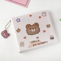 Portable Collect Book CD Case Holder Loose-leaf CD Storage DVD Binder Cartoon Bear CD Storage Album CD