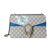 Gucci crossbody bag Dionysus GG Blooms Tiger Head Buckle Presbyopia Logo Geranium Print Canvas Patch Leather Canvas Chain Shoulder Small Women's mėlyna