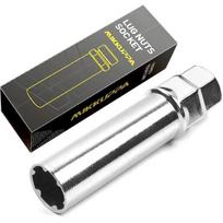MIKKUPPA 2pcs 6 Point Spline Lug Nuts Socket Key Tool - for 17.6mm Inner Diameter - Compatible with 17mm Replacement Spline 6 Spline-1 Pack