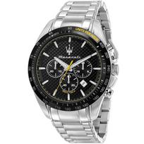 Maserati R8873612042 Traguardo Chronograph Juodas Ciferblatas Vyriškas Laikrodis 45mm sidabras