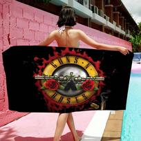 Cool Band G-Guns N-N R-Roses Rock Beach Towel Colorful Bath Towels for Girl Microfiber Custom Sand Free Beach Yoga Spa Gym Pool Cotton 30x30cm