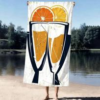 Spicy Margs Margarita Beach Towel Cute Summer Cocktail Print Quick Dry Sandproof Absorbent Towel for Beach Travel Vacation 50X100cm &1pc