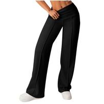 Women’s Straight Leg Athletic Pants for Pilates Yoga Running and Training with Stretch Waistband and Soft Fabric Construction S juoda