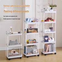 Mobile Bedside Multi-layer Floor Snack and Storage Rack for Dormitories 3-Tier Basic with Wheels juoda