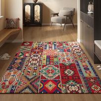 Persian-Style Stain-Resistant Rug - Easy Clean, Customizable Retro Ethnic Design 80x120 cm brown