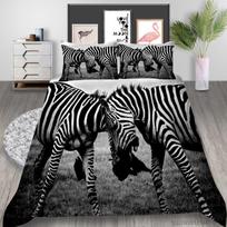 3D Zebra Pattern Namų patalynės komplektas Patalynės užvalkalas Pagalvės užvalkalas AU/US/ES Viso dydžio patalynės komplektas Namų dekoravimas Baby 100x135cm