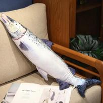 3D modeliavimo žuvies pliušiniai žaislai, įdaryti tunai, lašiša, rudens sairy, grupavimas, pliušinis pagalvė, kūrybinga sofa, pagalvėlė, dovanų vaikams žaislas 40cm