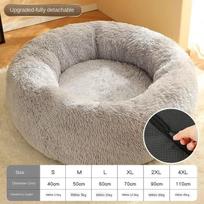 ISN Winter Warm Large Dog Indoor Pet Nest German Shepherd Blonde Labrador Bed Extra Large Cat Sofa Mattress S 50cm pilka