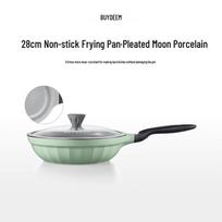 Buydeem Moon Porcelain Non-Stick Ceramic Frying Pan gray