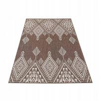 Dvipusis ZARA šiuolaikinis pintas kilimas Zara 13, 120X170 cm, rudas