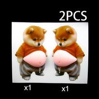 Cute Shiba Inu Silicone Belly Door Stopper,Self-Adhesive Sticker Door Stop ,Anti-Collision Stickers For Home Car Door Protector
