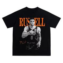 Russell Westbrook marškinėliai vyrams moterims krepšinio grafinis marškinėlis Streetwear per didelis gerbėjo marškinėlis Harajuku stiliaus madingas trendy viršus - ... S įvairiaspalvis