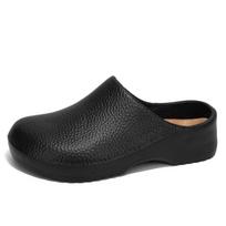 Vyriškos vasarinės šlepetės, flip-flop'ai, vandeniui atsparūs, alyvai atsparūs, neslystantys, virėjo batai, patogūs, kvėpuojantys sandalai, EVA minkšti sodo batai 36-37 juoda