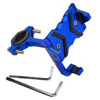 Aluminum Motorcycle Phone Holder Handlebar Mounted Cellphone Cradles Shockproof Stand 360 Degree Rotating for Scooter