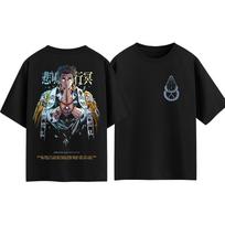 Anime Demon Slayer Himejima Gyomei Marškinėliai Vyrams ir Moterims Vasariniai Medvilniniai Drabužiai Madingi Kvėpuojantys Anime Gerbėjams Trumpomis Rankovėmis Viršutiniai Drabužiai 4XL