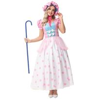 Žaislų istorija Bo Pypė Cosplay Kostiumas Rožinė Taškuota Suknelė Helovino Šventė Suaugusiųjų Vaidmenų Žaidimo Apranga su Skrybėle Krinolino Rinkinys M rožinė