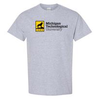 Michigan Tech Huskies Institutional Logo Short Sleeve T-Shirt - Sport Grey M