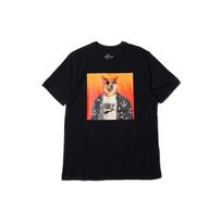 Nike Shiba Inu Sunglasses Print Round Neck Short Sleeve T-Shirt Men Tops Black BQ0186-010 S gray