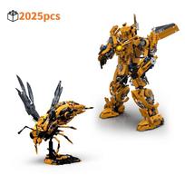 Wasp Robot 2in1 Transforming Building Blocks Set Pcs Creative 3D Model Decor Gift Idea Christmas Adults Kids NO-BOX