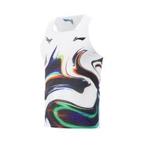 Li Ning Dragon Sparrow Breathable Quick-Dry Sports Slim Fit Outdoor Sleeveless Knitted Racing Running Vest Men tops AAYV123-44 XL