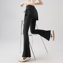 Women's High-Waisted Butt-Lifting Micro-Flare Leggings: Slimming Yoga Pants for Running, Fitness, and Summer Sports Large