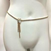 European & American Rhinestone Butterfly Waist Chain - Versatile Zircon Belly Dance & Beach Accessory auksas