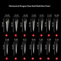 140pcs/Box Mechanical Dragon Claw Nail Forms For Extension Gel Nail Molds Nail Extension Forms For Building Gel Manicure